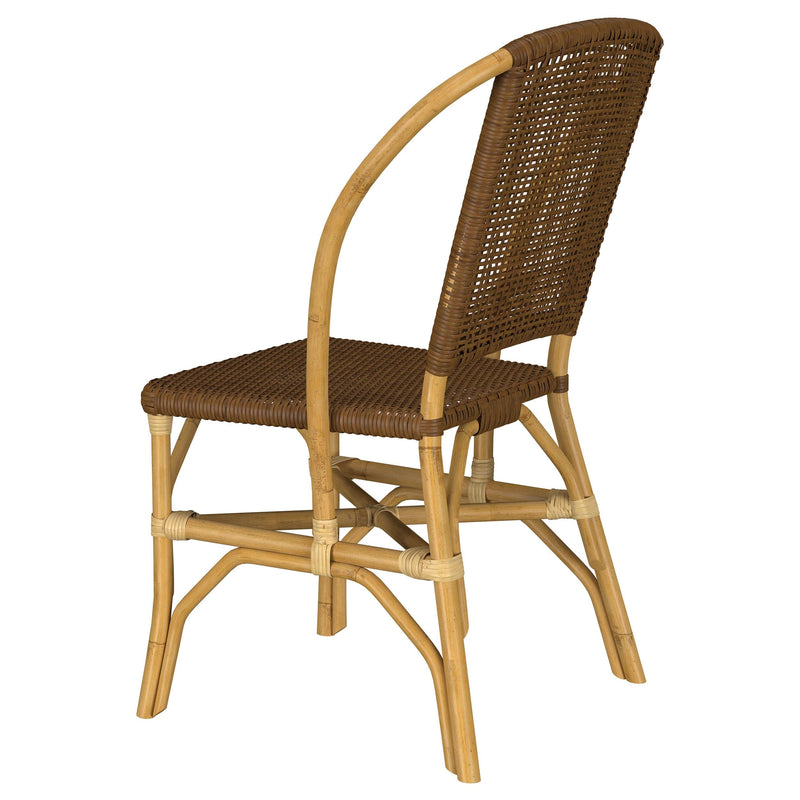Lexley Woven Rattan Dining Side Chair Brown (Set of 2) - 109122