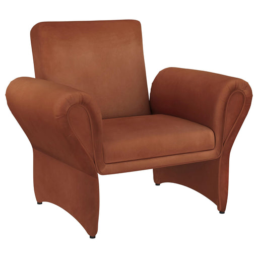 Liana Upholstered Roll Arm Accent Armchair Rust Orange - 903150