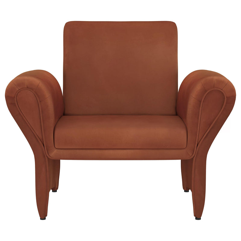 Liana Upholstered Roll Arm Accent Armchair Rust Orange - 903150
