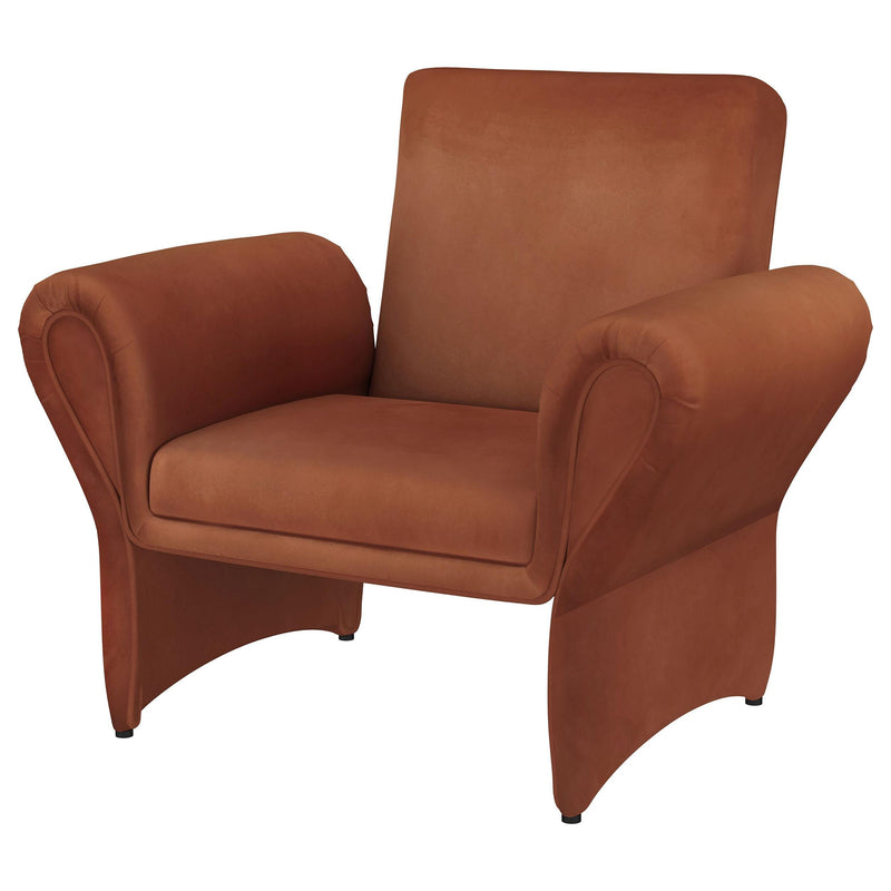 Liana Upholstered Roll Arm Accent Armchair Rust Orange - 903150