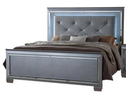 Lillian Silver LED Queen Panel Bed - DMV FurnitureQueen Bed