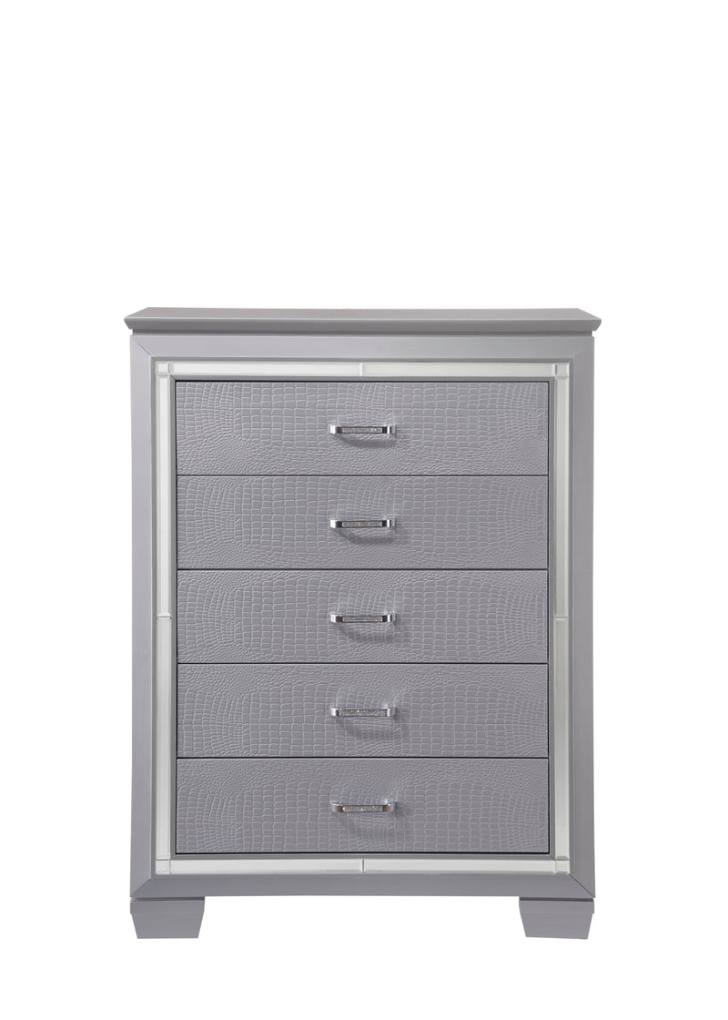 Lillian Silver LED Upholestered Bedroom Set - DMV FurnitureBedroom Set