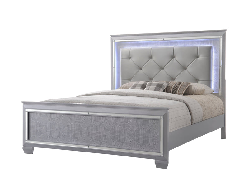 Lillian Silver LED Upholestered Bedroom Set - DMV FurnitureBedroom Set