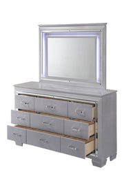 Lillian Silver LED Upholestered Bedroom Set - DMV FurnitureBedroom Set