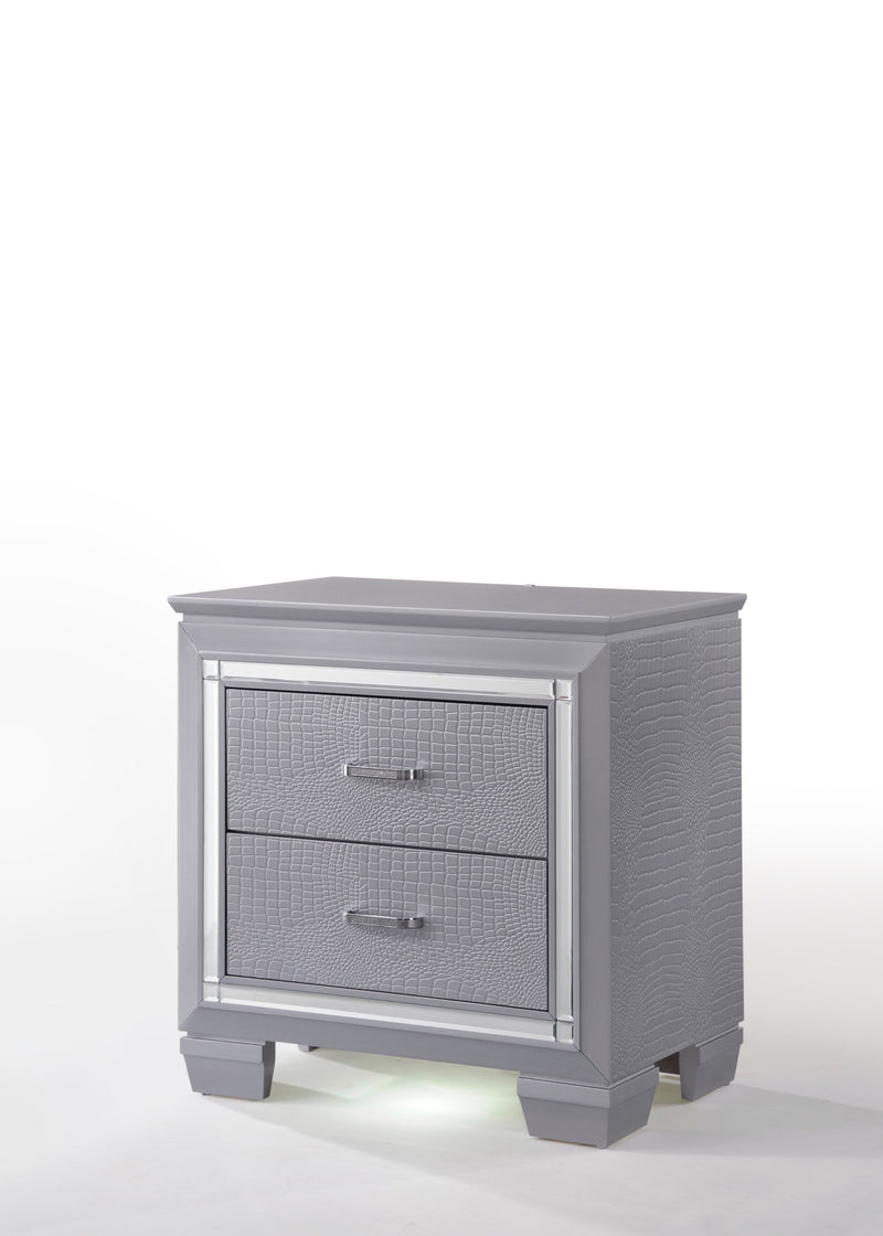 Lillian Silver LED Upholestered Bedroom Set - DMV FurnitureBedroom Set