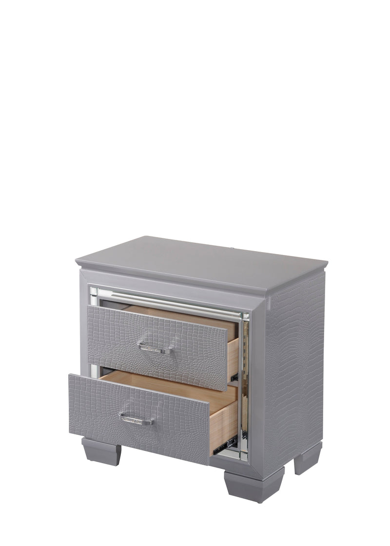 Lillian Silver LED Upholestered Bedroom Set - DMV FurnitureBedroom Set