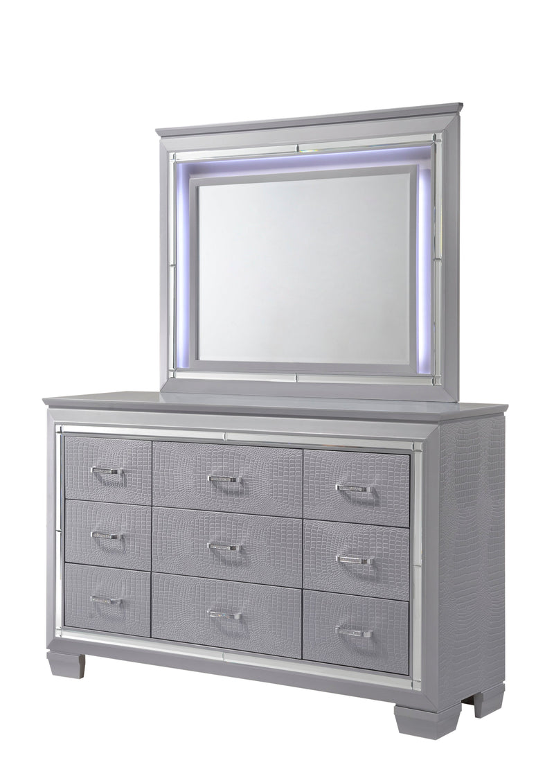 Lillian Silver LED Upholestered Bedroom Set - DMV FurnitureBedroom Set