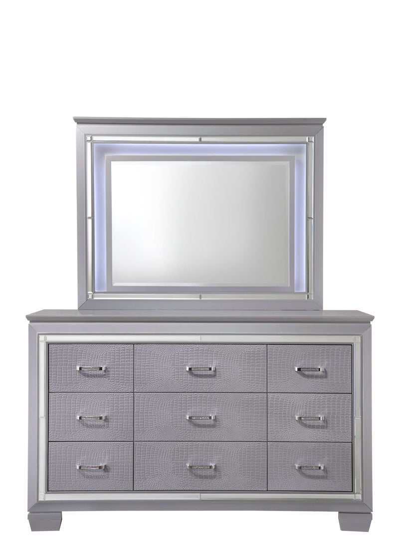Lillian Silver LED Upholestered Bedroom Set - DMV FurnitureBedroom Set