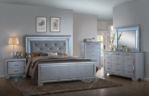 Lillian Silver LED Upholestered Bedroom Set - DMV FurnitureBedroom Set