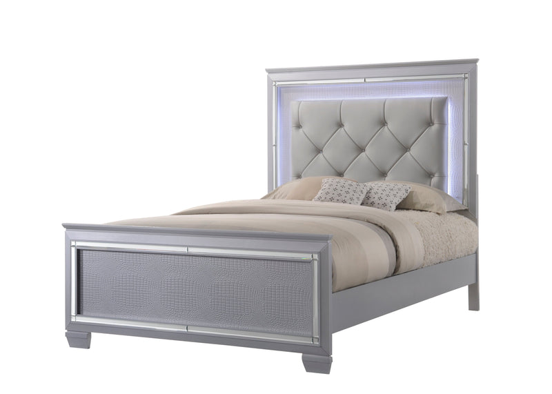 Lillian Silver LED Upholestered Bedroom Set - DMV FurnitureBedroom Set
