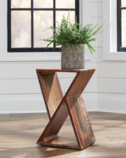 Lily Solid Reclaimed Wood Accent Side Table Natural - 910180