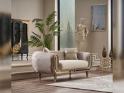 Lima 3-pieces (Sofa & Loveseat & Chair) Livingroom Set Cream in Cream - 101-LIM-CREAM-321