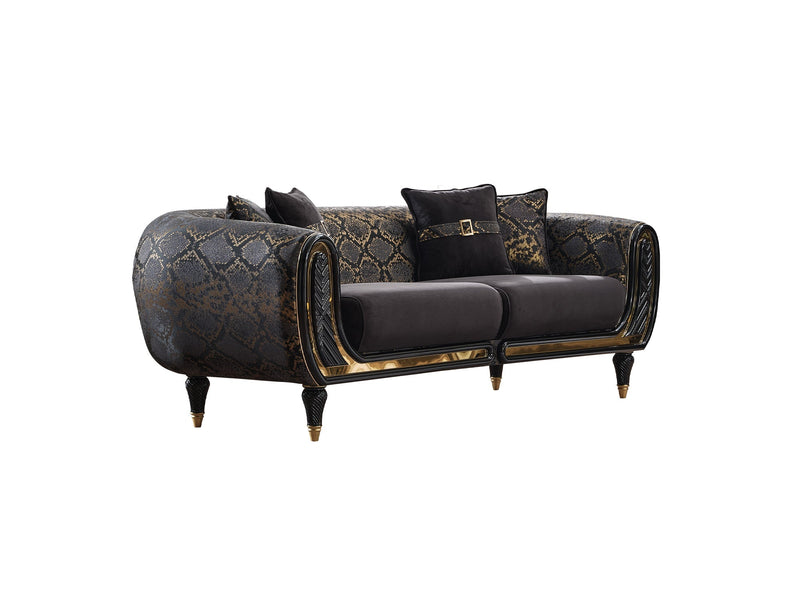 Lima Stationary Sofa Black in Black - 101-LIM-BLACK-3
