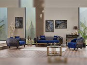 Lima Stationary Sofa Blue in Blue - 101-LIM-BLUE-3