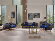 Lima Stationary Sofa Blue in Blue - 101-LIM-BLUE-3