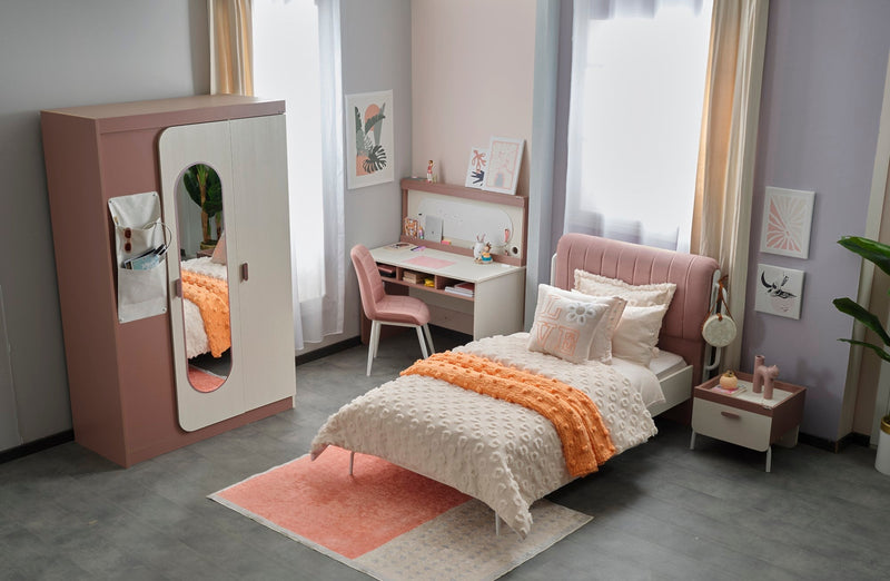 Linda Kids Room Set (Twin Bed &  Study Desk &  Nightstand) - 145-LIN-SET