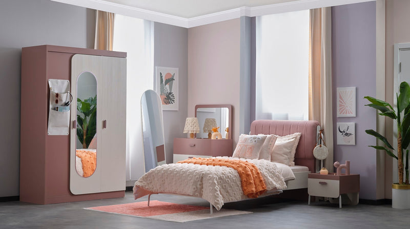 Linda Kids Room Set (Twin Bed &  Study Desk &  Nightstand) - 145-LIN-SET