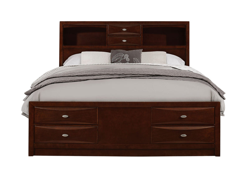 Linda Merlot Queen Bed Group - LINDA-M-QBG (M)