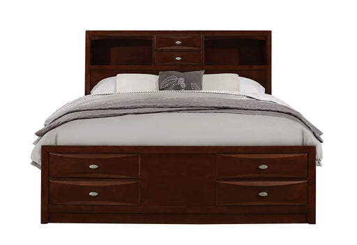 Linda Merlot Queen Bed - LINDA-M-QB (M)