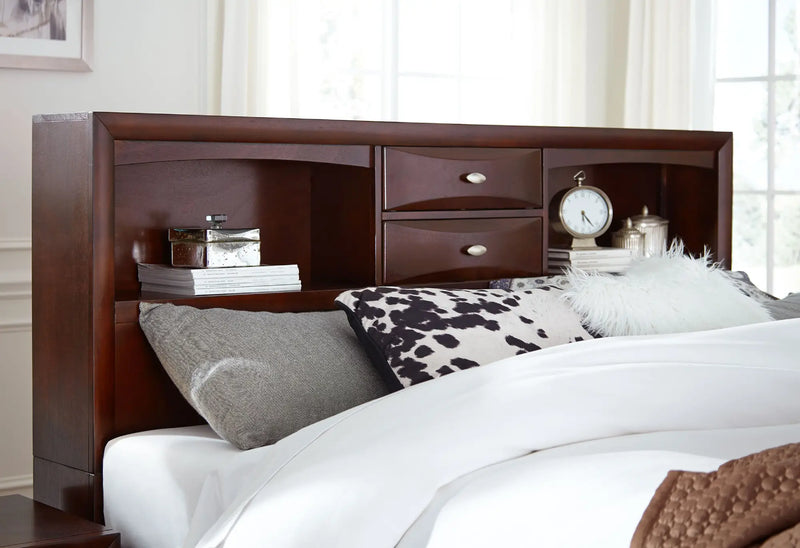 Linda Merlot Queen Bed - LINDA-M-QB (M)