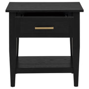 Lindenton 1-drawer Wood Occasional Side End Table Black - 722727
