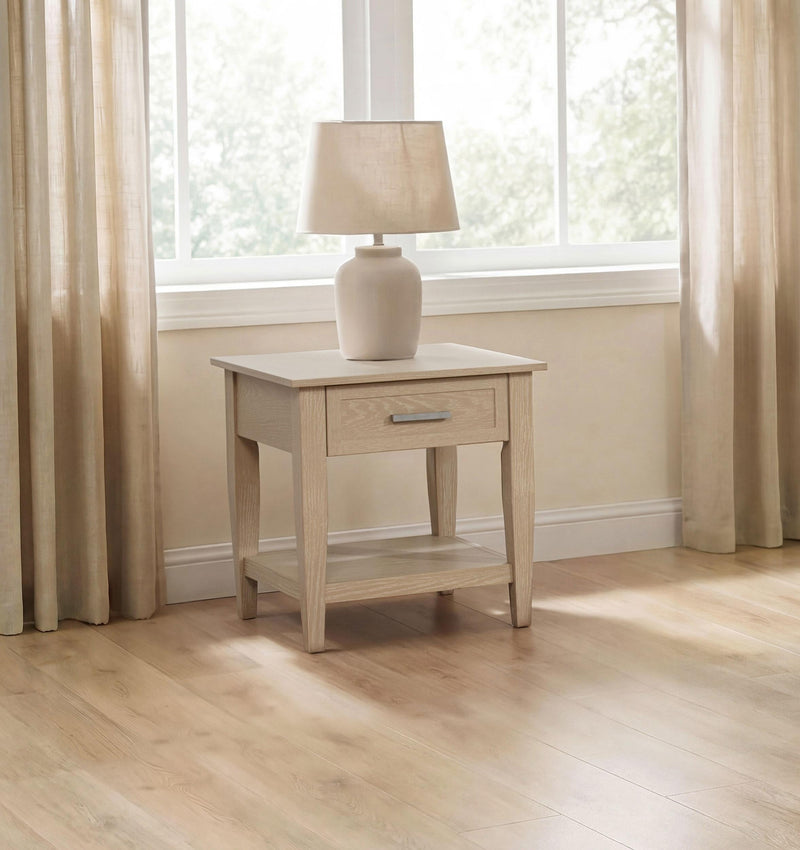 Lindenton 1-drawer Wood Occasional Side End Table Blonde - 722757