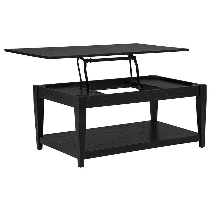 Lindenton 2-piece Wood Lift-Top Coffee and End Table Set Black - 722728-S2