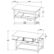 Lindenton 2-piece Wood Lift-Top Coffee and End Table Set Blonde - 722758-S2