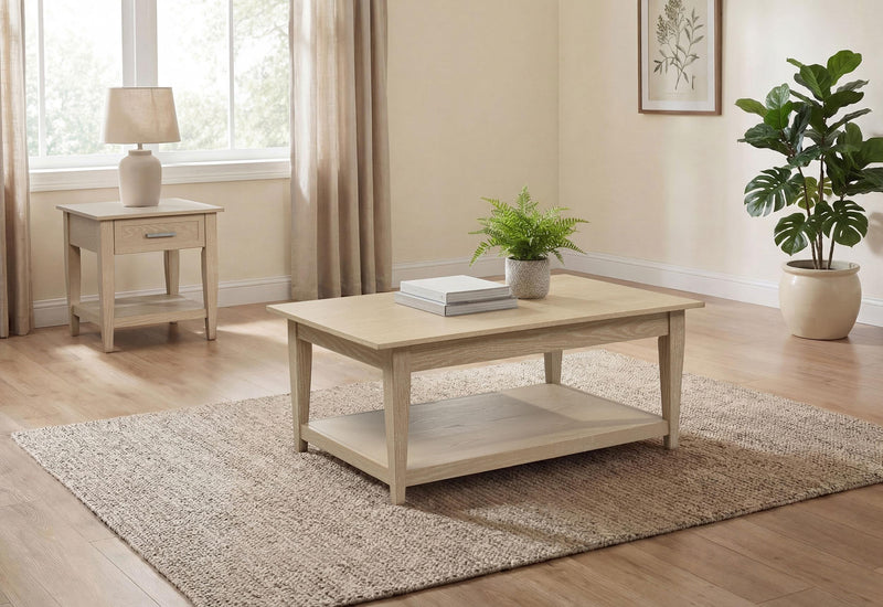 Lindenton 2-piece Wood Lift-Top Coffee and End Table Set Blonde - 722758-S2