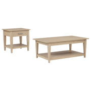 Lindenton 2-piece Wood Lift-Top Coffee and End Table Set Blonde - 722758-S2