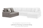 Lindon Smoke Left-Arm Facing Loveseat - 8470455