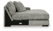 Lindyn Fog 3-Piece Sectional with Double Chaise - 21105S18