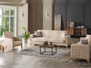 Line Elf Convertible Loveseat in Beige - 200-ELIF-LIN-A158-2