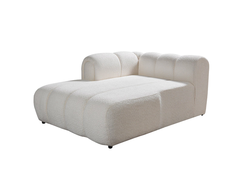 Lis Ivory Boucle LAF 115" Sectional - LISIV-LSEC