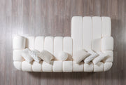 Lis Ivory Boucle LAF 115" Sectional - LISIV-LSEC