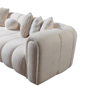 Lis Ivory Boucle LAF 115" Sectional - LISIV-LSEC
