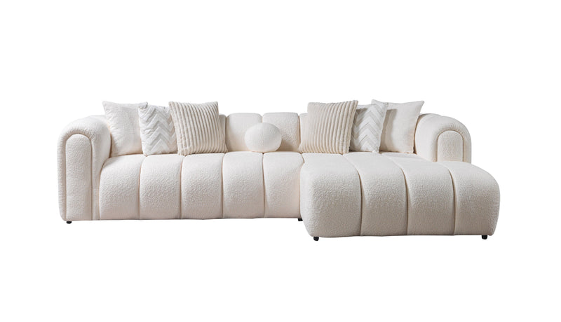 Lis Ivory Boucle RAF Sectional [ETA: 4/20] - DMV FurnitureSectional