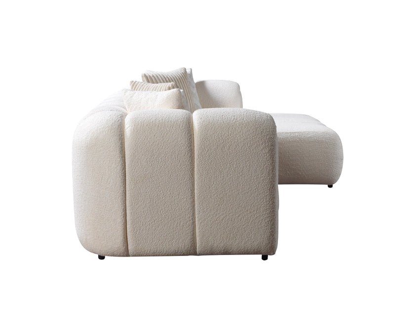 Lis Ivory Boucle RAF Sectional [ETA: 4/20] - DMV FurnitureSectional