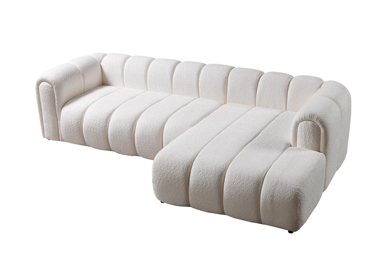 Lis Ivory Boucle RAF Sectional [ETA: 4/20] - DMV FurnitureSectional