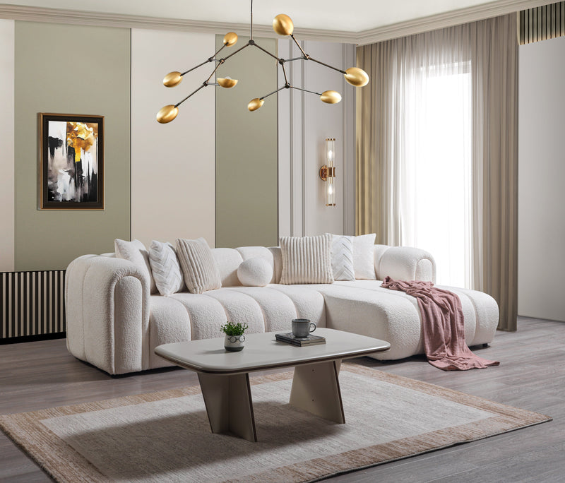Lis Ivory Boucle RAF Sectional [ETA: 4/20] - DMV FurnitureSectional