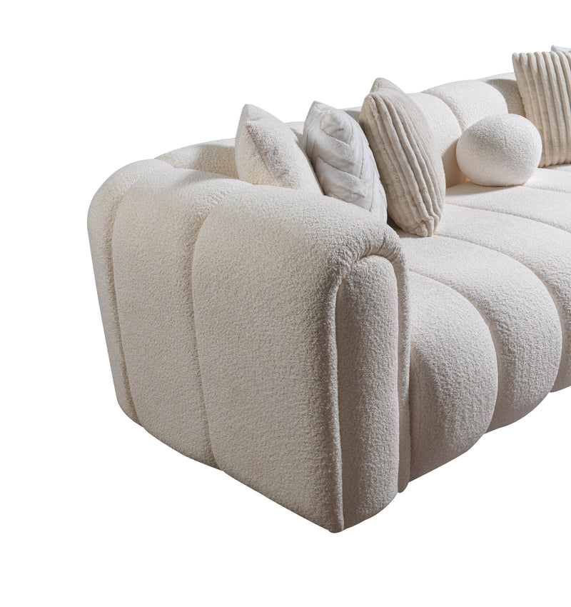 Lis Ivory Boucle RAF Sectional [ETA: 4/20] - DMV FurnitureSectional