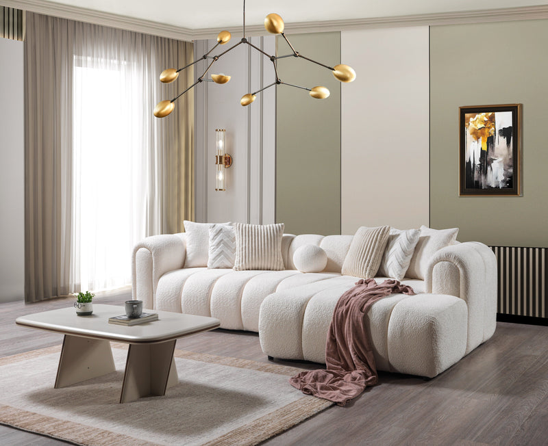 Lis Ivory Boucle RAF Sectional [ETA: 4/20] - DMV FurnitureSectional