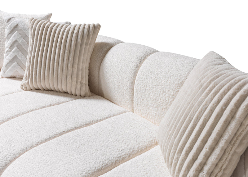Lis Ivory Boucle RAF Sectional [ETA: 4/20] - DMV FurnitureSectional