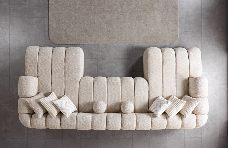 Lis Sand Boucle Double Chaise 147" Sectional - LISSAND-USEC