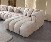 Lis Sand Boucle Double Chaise 147" Sectional - LISSAND-USEC