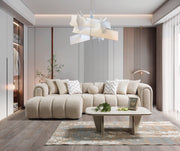 Lis Sand Boucle LAF 115" Sectional [ETA: 3/15] - DMV FurnitureSectional