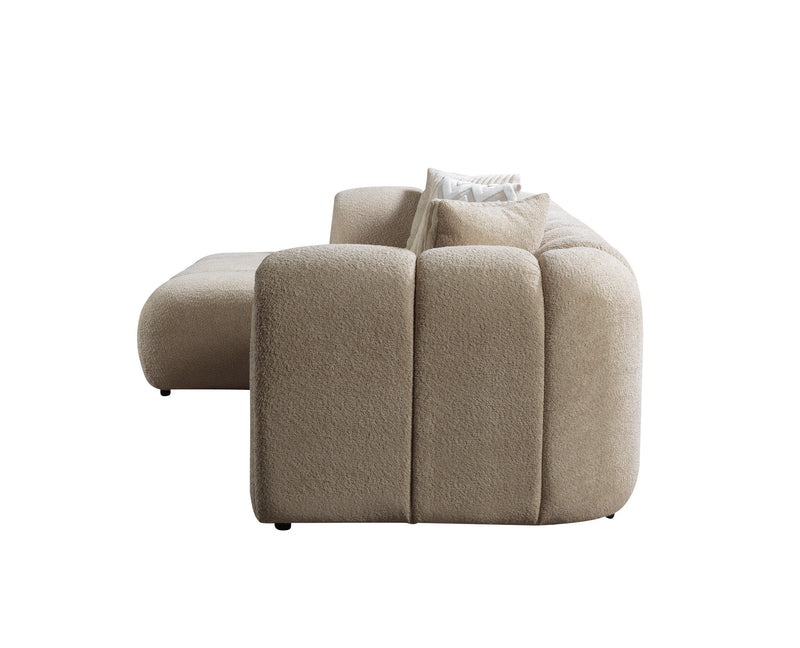 Lis Sand Boucle LAF 115" Sectional [ETA: 3/15] - DMV FurnitureSectional