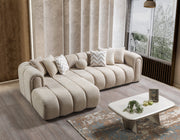 Lis Sand Boucle LAF 115" Sectional [ETA: 3/15] - DMV FurnitureSectional