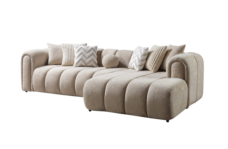 Lis Sand Boucle RAF Sectional [ETA: 4/20] - DMV FurnitureSectional