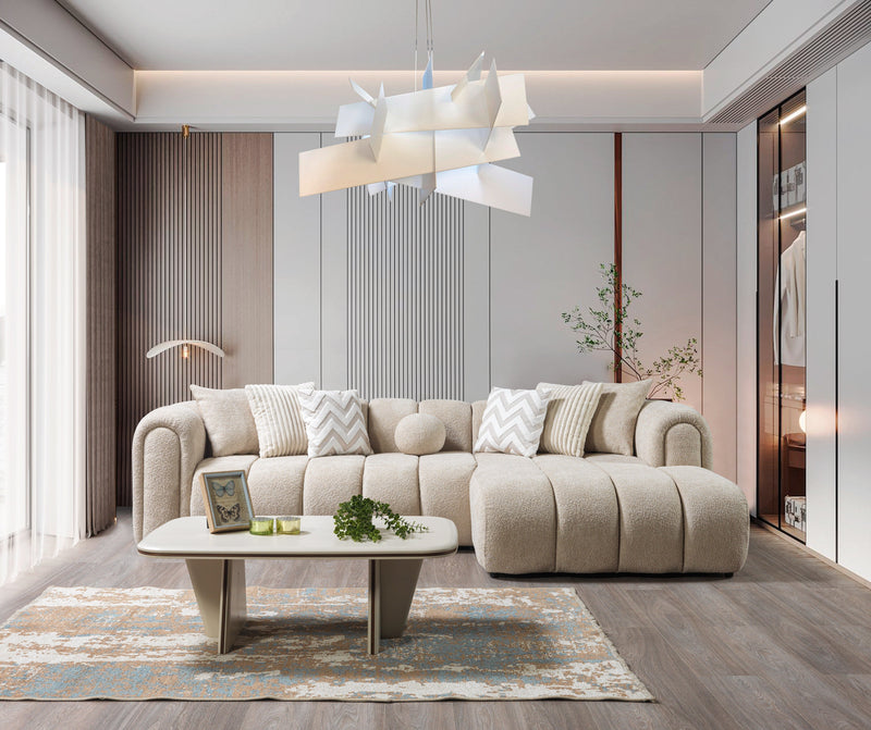 Lis Sand Boucle RAF Sectional [ETA: 4/20] - DMV FurnitureSectional